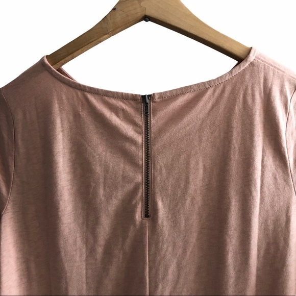 NWT Madewell Back zip swing tee blush pink - Picture 4 of 6